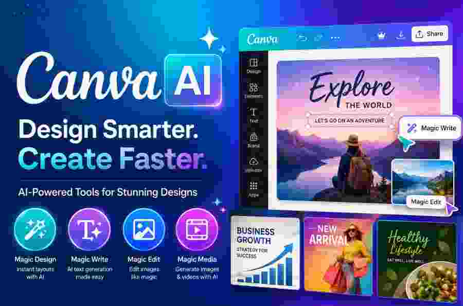 Canva AI : Complete Guide to Canva’s AI Tools